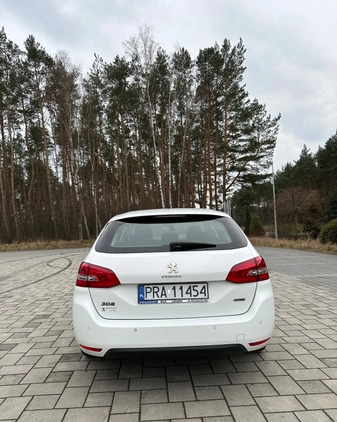 Peugeot 308 cena 33900 przebieg: 220000, rok produkcji 2016 z Leszno małe 407